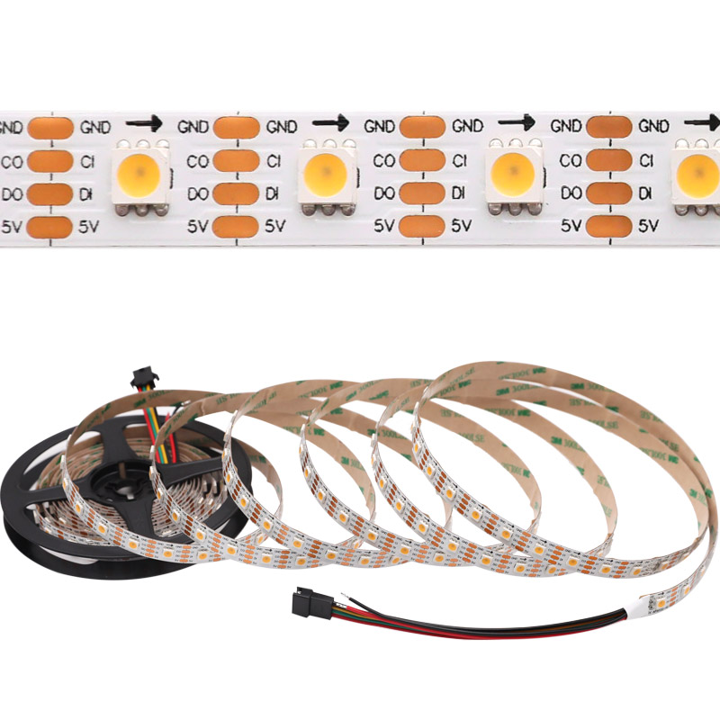 APA102 DC5V 60LEDs/m Warm White Digitally Addressable Led Strips - Outdoor Advertising Signs - 5m/16.4ft per roll APA102 DC5V 60LEDs/m Warm White Digitally Addressable Led Strips - Outdoor Advertising Signs - 5m/16.4ft per roll